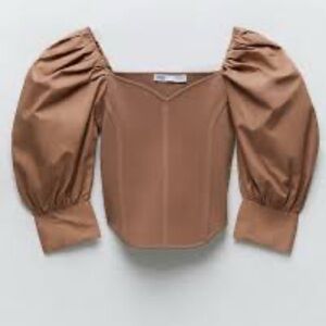 Zara Tan Knit Top